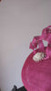 Magenta pink pearl fascinator hat