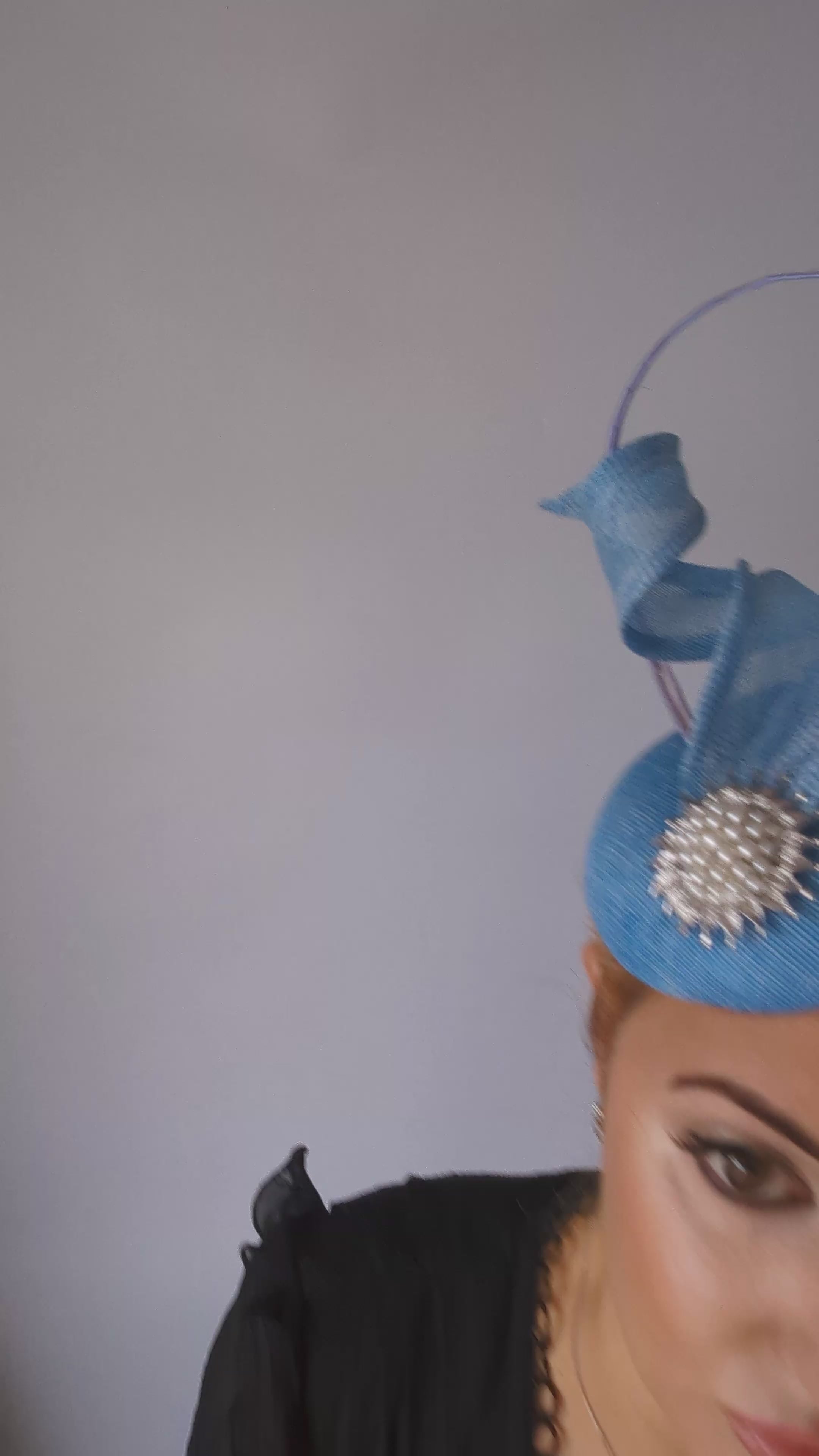 Cappello fascinator di perle verde smeraldo