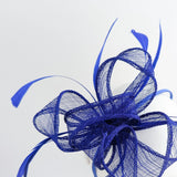 Royal cobalt blue feather fascinator hat - House of Hats