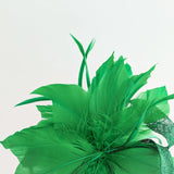 Shamrock green feather fascinator hat - House of Hats