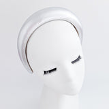Silver metallic padded headband fascinator - House of Hats