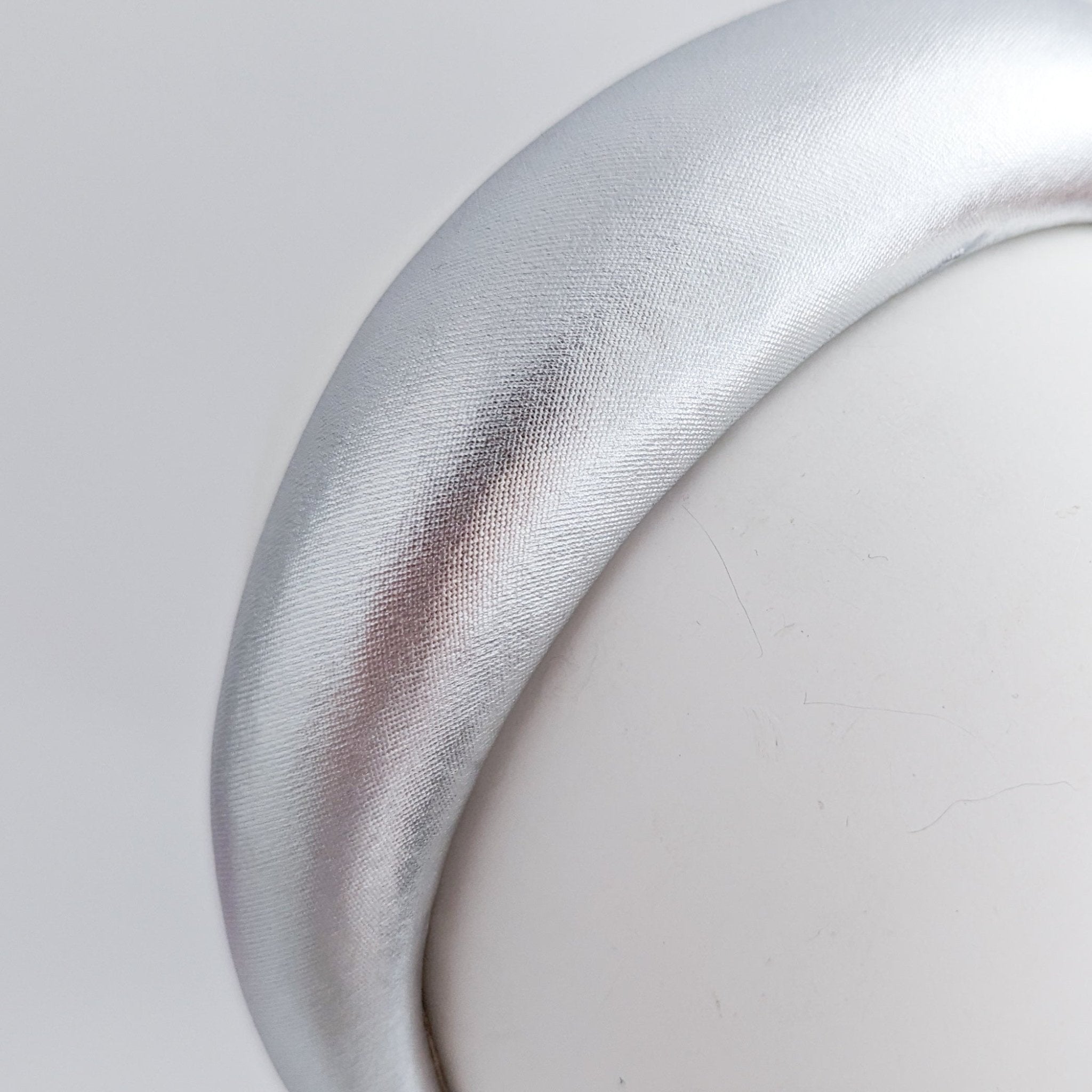 Silver metallic padded headband fascinator - House of Hats