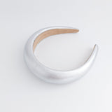 Silver metallic padded headband fascinator - House of Hats