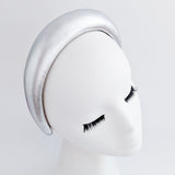 Silver metallic padded headband fascinator - House of Hats