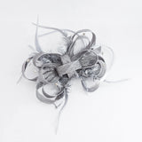 Silver shimmer crystal feather fascinator hat - House of Hats