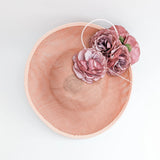 Terracotta dusty pink large flower saucer disc fascinator hat - House of Hats
