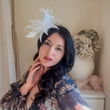 White Feather Fascinator Hat - House of Hats
