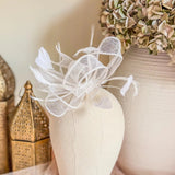 White Feather Fascinator Hat - House of Hats