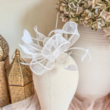 White Feather Fascinator Hat - House of Hats