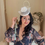 White flower fascinator hat - House of Hats