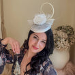 White flower fascinator hat - House of Hats