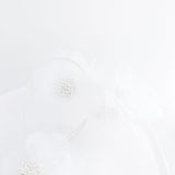 White large flower saucer disc fascinator hat - House of Hats