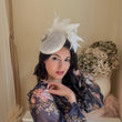White Pearl Fascinator Hat with Feathers - House of Hats