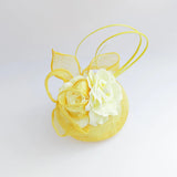 Yellow flower fascinator hat - House of Hats