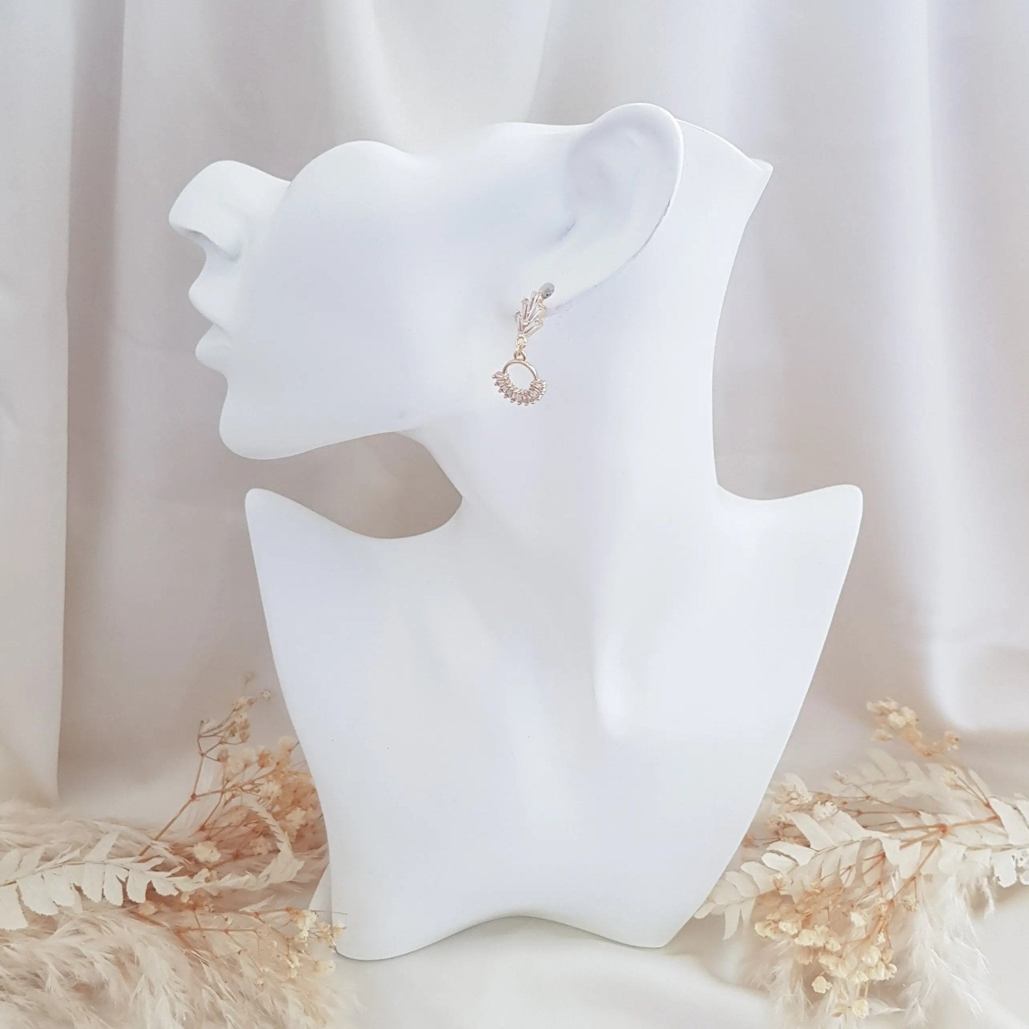 Art Deco Earrings, Bridal Earrings, Crystal Earrings, Gold Earrings, Wedding Earrings, Bridesmaid Gift, Crystal Earrings, Bridal Jewelry - House of Hats