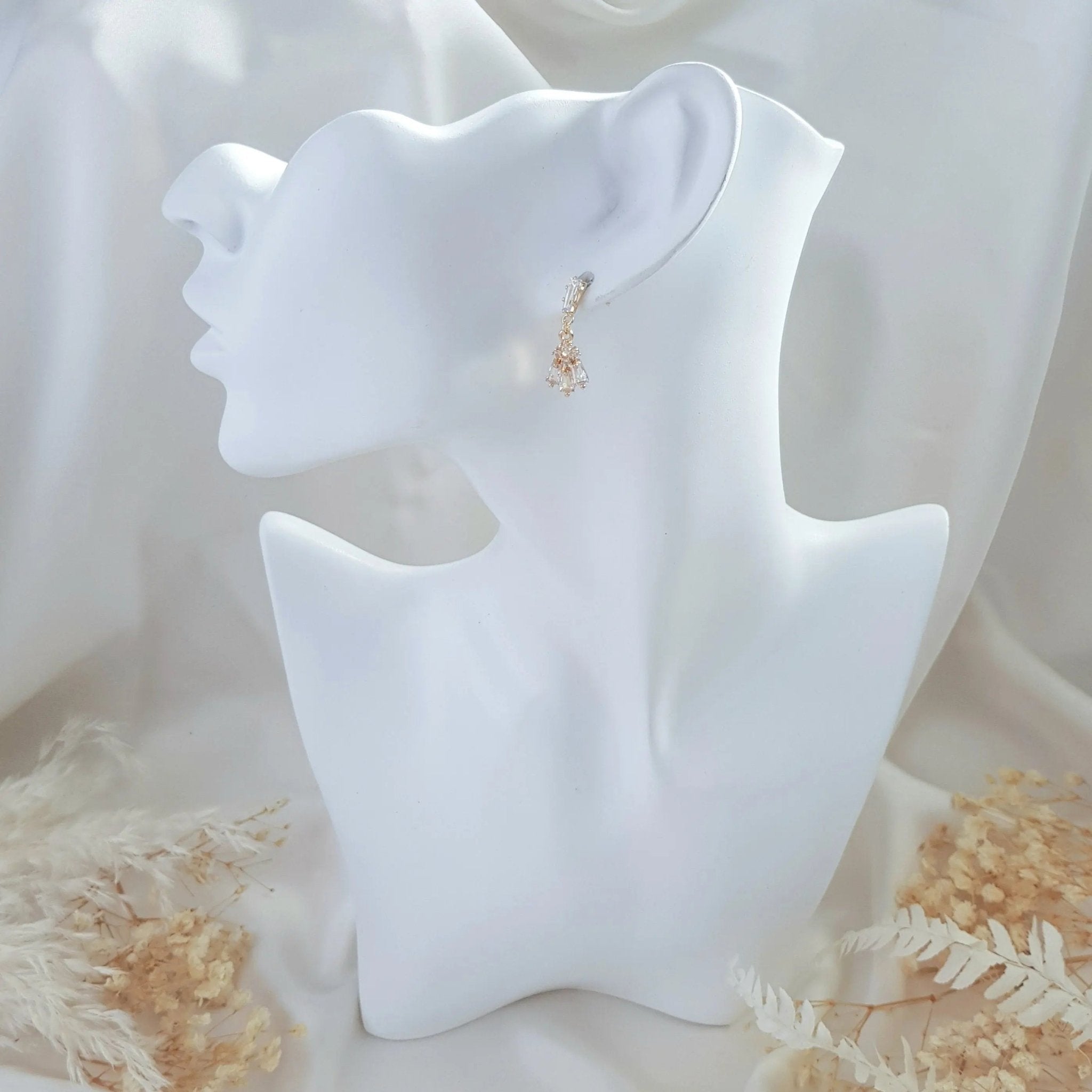Art Deco Earrings, Bridal Earrings, Crystal Earrings, Gold Earrings, Wedding Earrings, Bridesmaid Gift, Crystal Earrings, Bridal Jewelry - House of Hats
