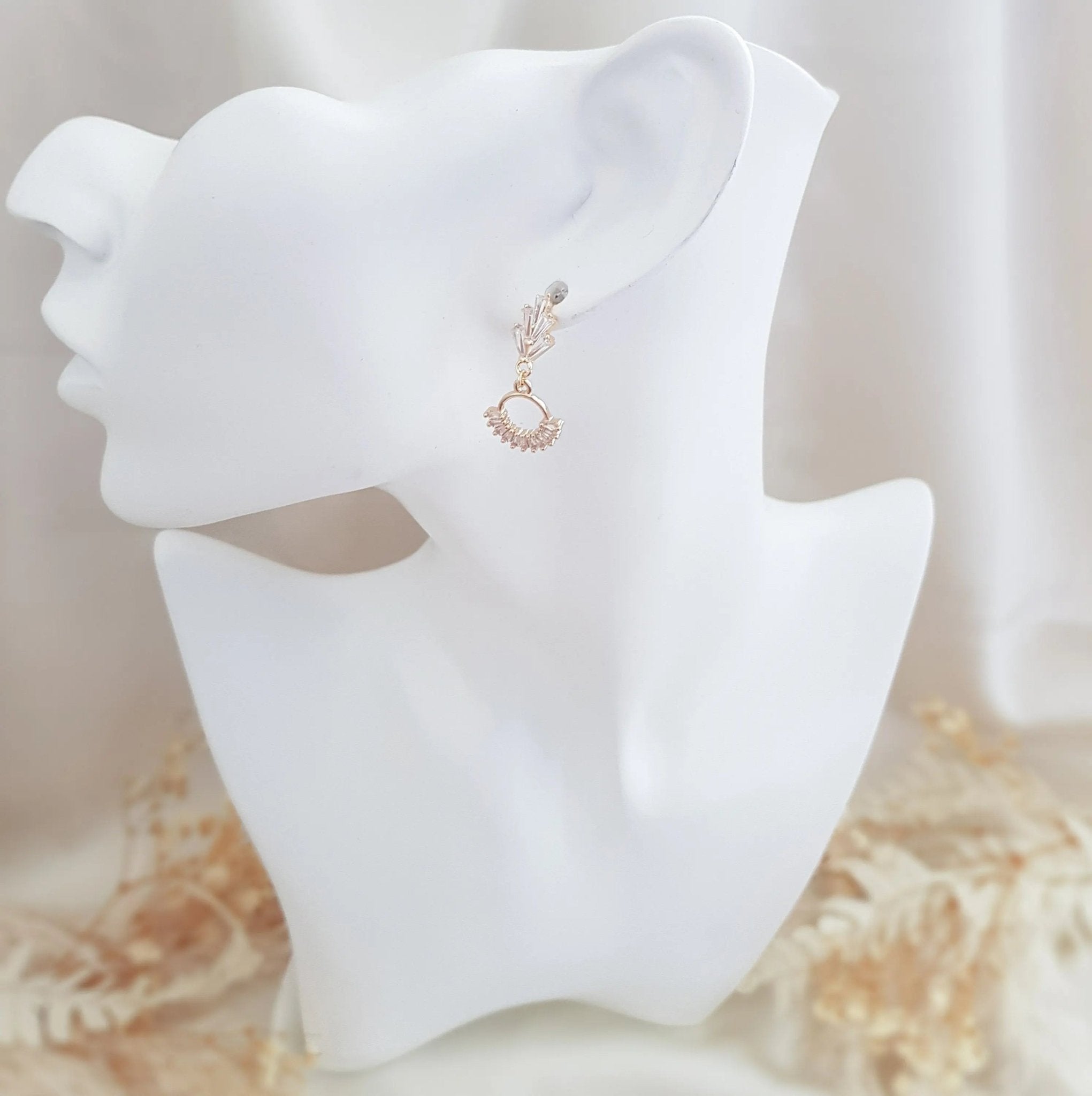 Art Deco Earrings, Bridal Earrings, Crystal Earrings, Gold Earrings, Wedding Earrings, Bridesmaid Gift, Crystal Earrings, Bridal Jewelry - House of Hats