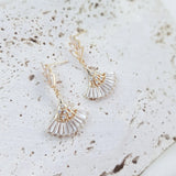 Art Deco Earrings, Bridal Earrings, Crystal Earrings, Gold Fan Earrings, Wedding Earrings, Bridesmaid Gift, Crystal Earrings, Bridal Jewelry - House of Hats