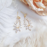 Boho Earrings, Bridal Earrings, Crystal Drop Earrings, Gold Earrings, Wedding Earrings, Bridesmaid Gift, Bridal Jewellery - House of Hats