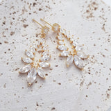 Boho Earrings, Bridal Earrings, Crystal Drop Earrings, Gold Earrings, Wedding Earrings, Bridesmaid Gift, Bridal Jewellery - House of Hats