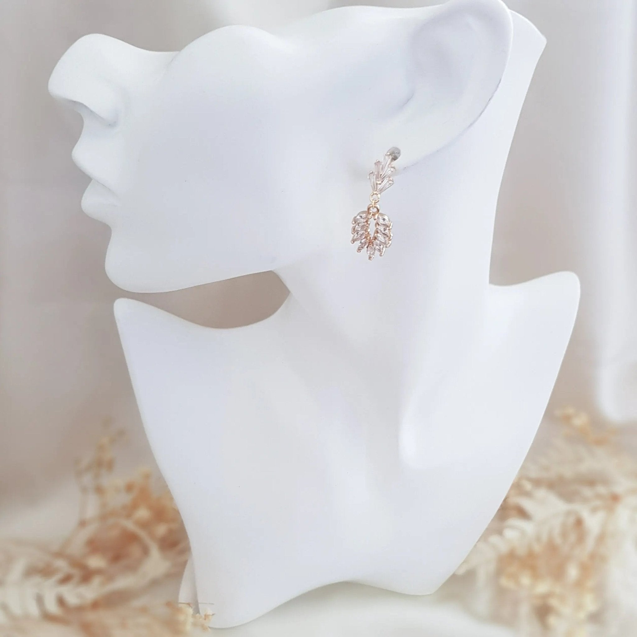 Boho Earrings, Bridal Earrings, Crystal Earrings, Gold Earrings, Wedding Earrings, Bridesmaid Gift, Crystal Earrings, Bridal Jewellery - House of Hats