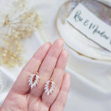 Boho Gold crystal bridal earrings, Wedding earrings for brides, Dainty gold earrings, Zirconia crystal wedding jewellery, Drop earrings - House of Hats