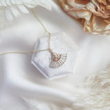 Bridal Necklace, Art Deco Necklace, Crystal Necklace, Gold Fan Necklace, Wedding Necklace, Bridesmaid Gift, Bridal Jewelry - House of Hats