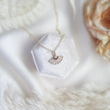 Bridal Necklace, Art Deco Necklace, Crystal Necklace, Gold Fan Necklace, Wedding Necklace, Bridesmaid Gift, Bridal Jewelry - House of Hats