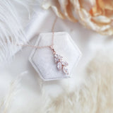 Bridal Necklace, Vintage Style Necklace, Crystal Bridal Necklace, Rose gold Necklace, Wedding Necklace, Bridesmaid Gift, Bridal Jewellery - House of Hats