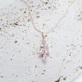 Bridal Necklace, Vintage Style Necklace, Crystal Bridal Necklace, Rose gold Necklace, Wedding Necklace, Bridesmaid Gift, Bridal Jewellery - House of Hats
