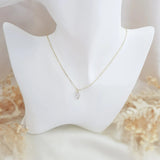 Bridal Necklace, Vintage Style Necklace, Crystal Necklace, Gold Minimalist Necklace, Wedding Necklace, Bridesmaid Gift, Bridal Jewellery - House of Hats