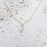 Bridal Necklace, Vintage Style Necklace, Crystal Necklace, Gold Minimalist Necklace, Wedding Necklace, Bridesmaid Gift, Bridal Jewellery - House of Hats