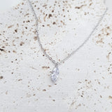 Bridal Necklace, Vintage Style Necklace, Crystal Necklace, Silver Minimalist Necklace, Wedding Necklace, Bridesmaid Gift, Bridal Jewellery - House of Hats