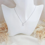 Bridal Necklace, Vintage Style Necklace, Crystal Necklace, Silver Minimalist Necklace, Wedding Necklace, Bridesmaid Gift, Bridal Jewellery - House of Hats