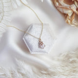 Gold crystal bridal necklace, Zirconia crystal wedding necklace, Dainty necklace, Crystal art deco wedding jewellery, Jewellery for brides - House of Hats