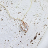 Gold zirconia crystal bridal necklace, Boho wedding necklace, Dainty minimalist necklace, Crystal wedding jewellery, Jewellery for brides - House of Hats