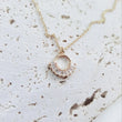Gold zirconia crystal bridal necklace, Boho wedding necklace, Dainty minimalist necklace, Crystal wedding jewellery, Jewellery for brides - House of Hats