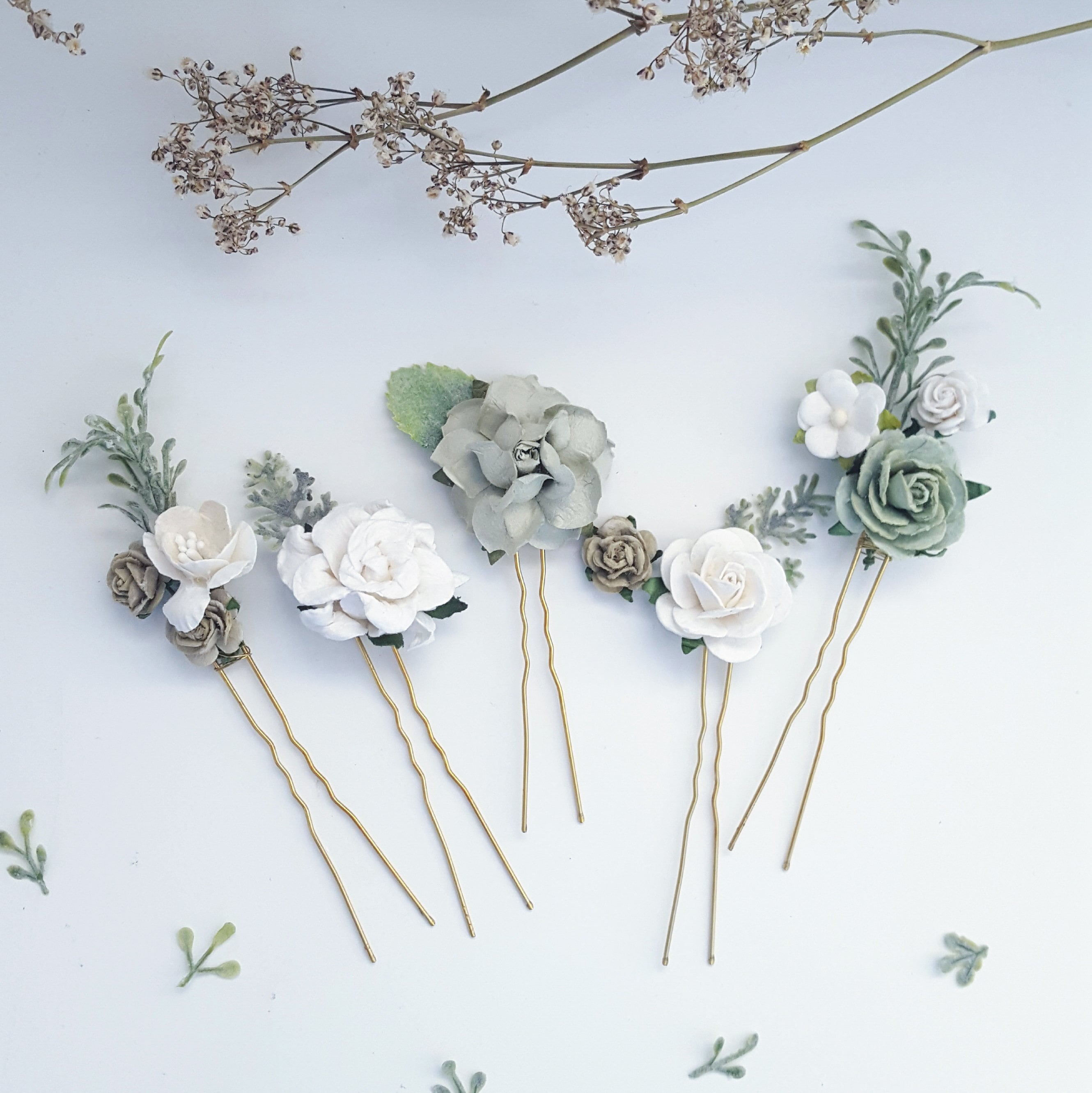 SWEETV 2Pcs Handmade Wedding Hair Pins,Flower Bridal Turkey | Ubuy