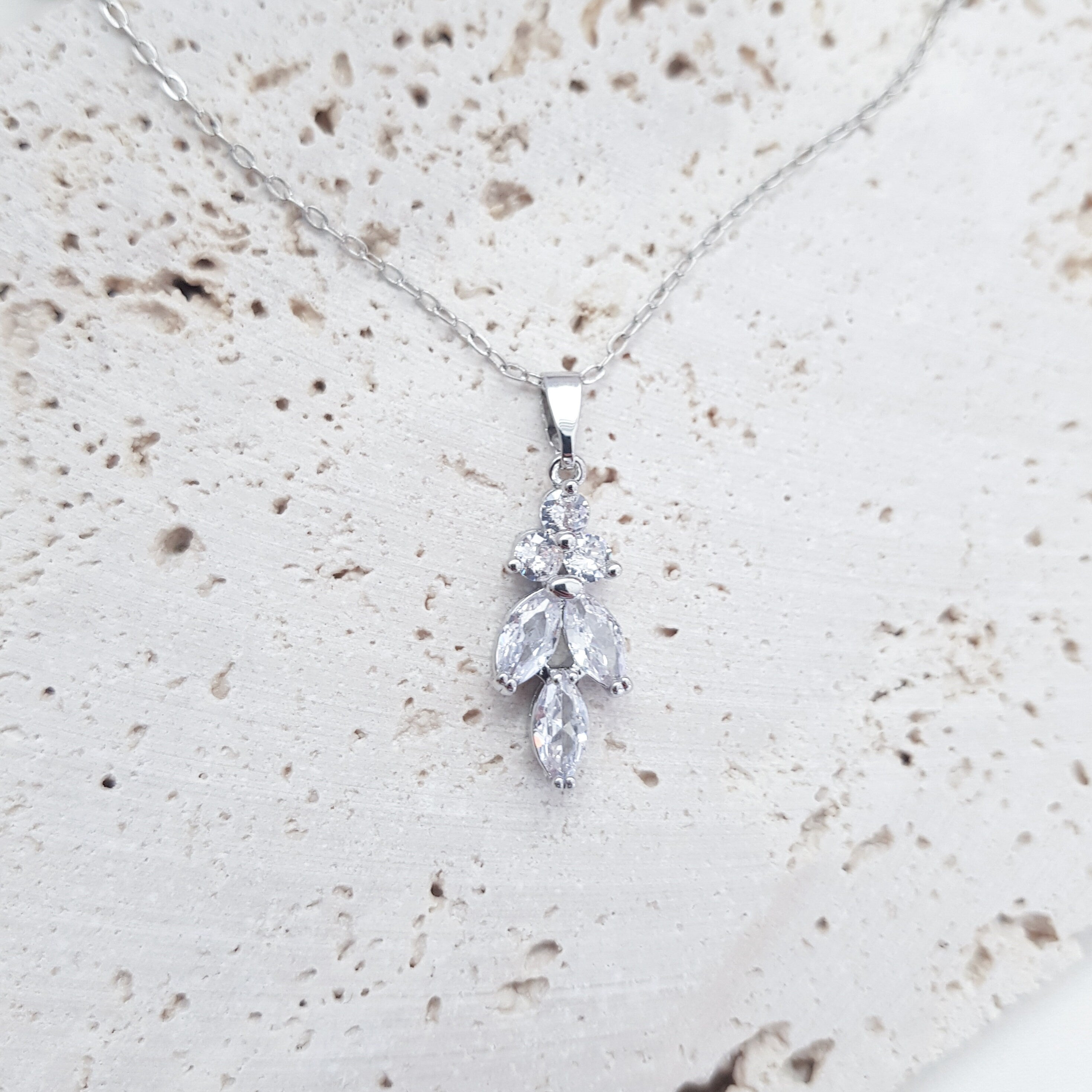 Bridal Necklace, Vintage Style Necklace, Crystal Bridal Necklace, Sliver Necklace, Wedding Necklace, Bridesmaid Gift, Bridal Jewellery