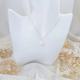 Pearl drop bridal necklace, Dainty wedding necklace, Gold elegant necklace, Pearl wedding jewellery, Jewellery for brides - House of Hats