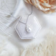 Pearl drop bridal necklace, Dainty wedding necklace, Silver elegant necklace, Pearl wedding jewellery, Jewellery for brides - House of Hats