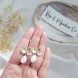 Pearl Drop Earrings, Bridal Earrings, Vintage Style Earrings, Gold Pearl Earrings, Wedding Earrings, Bridesmaid Gift - House of Hats