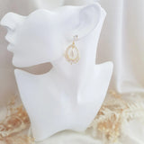 Pearl Earrings, Vintage Style Earrings, Gold Pearl Earrings, Crystal Earrings, Wedding Drop Earrings, Bridesmaid Gift - House of Hats