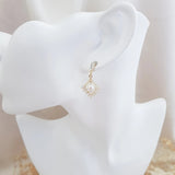 Pearl Earrings, Vintage Style Earrings, Gold Pearl Earrings, Wedding Drop Earrings, Bridesmaid Gift - House of Hats